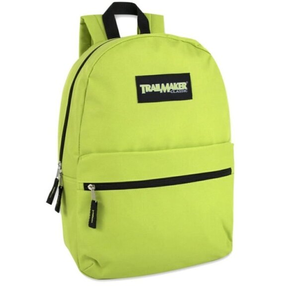 Trailmaker Handbags - Trailmaker Classic Green Backpack with Adjustable Padded Shoulder Straps 17 Inch